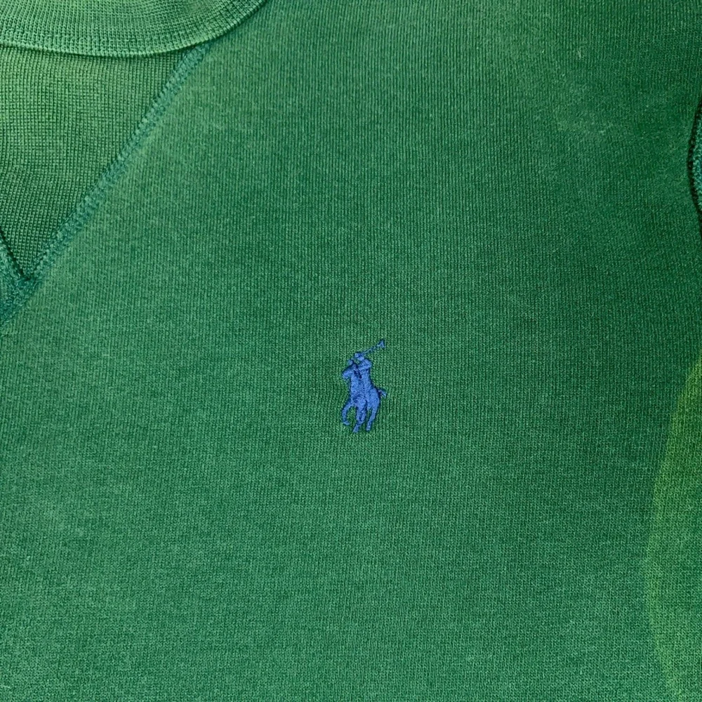Polo Ralph Lauren Sweatshirt Mens Medium Green Crewneck Fleece Pony Logo Sweater